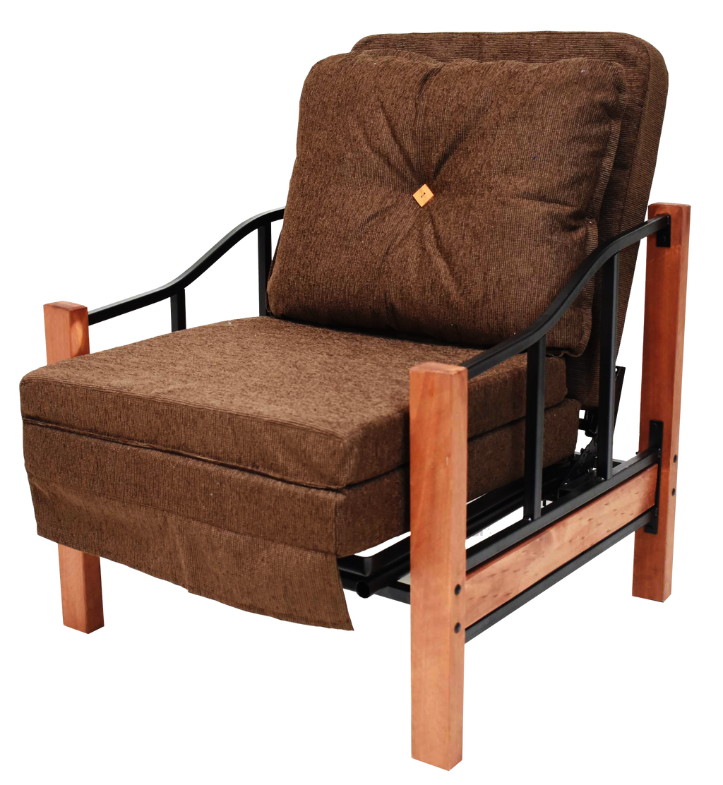 Sillón Futón Cama Ranco Chocolate