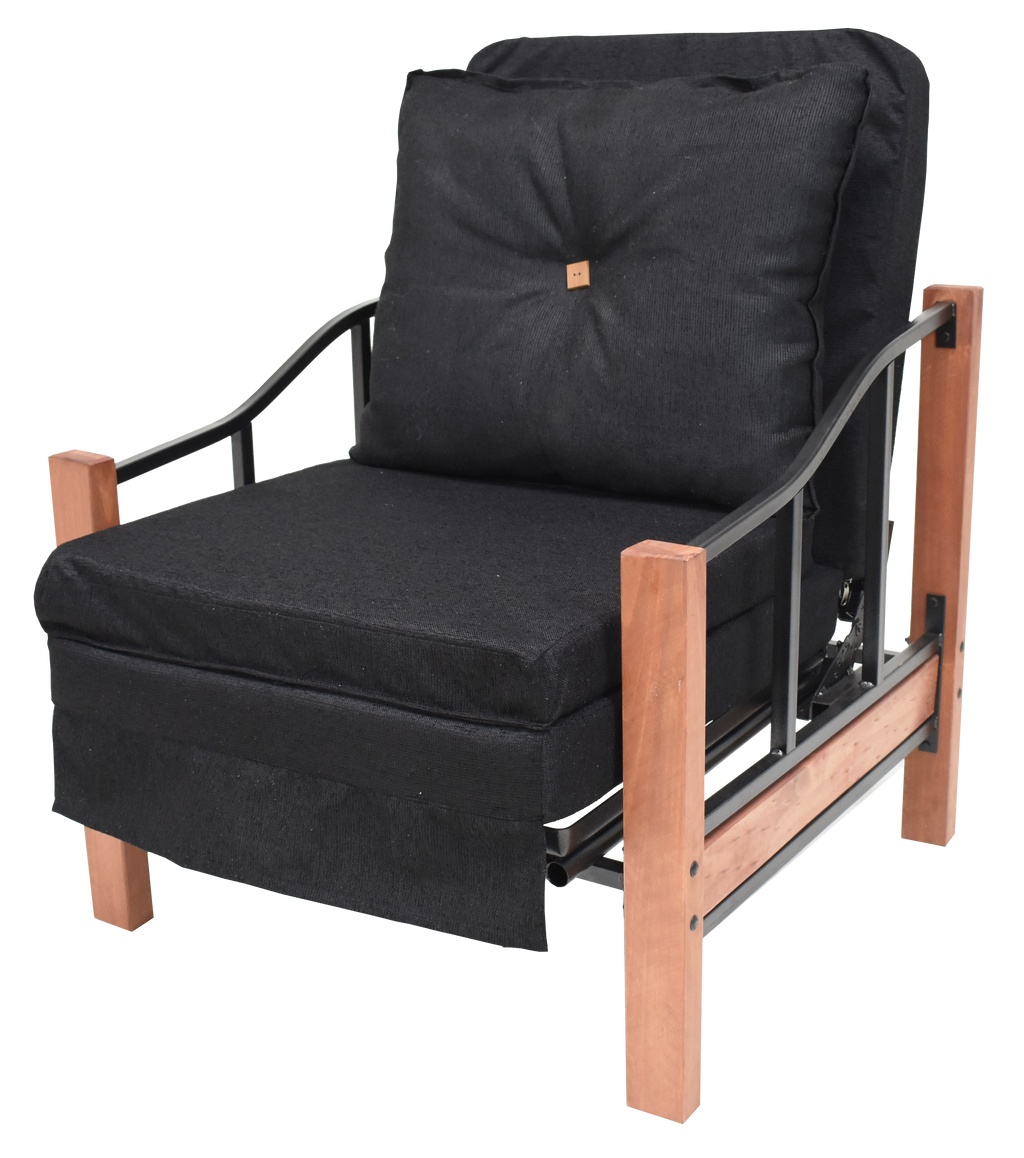 Sillón Futón Cama Ranco Negro