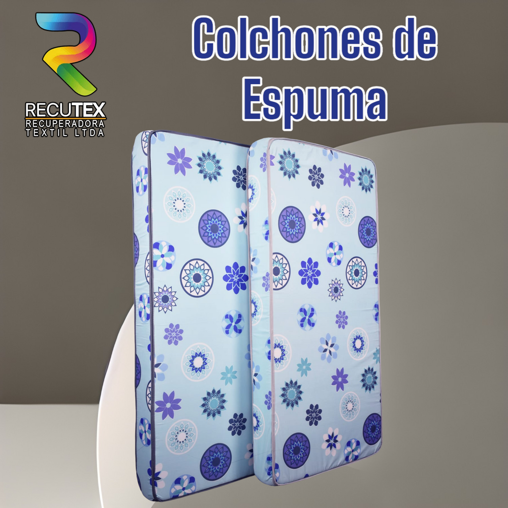 COLCHON DE ESPUMA LISO 20CM DENSIDAD 21