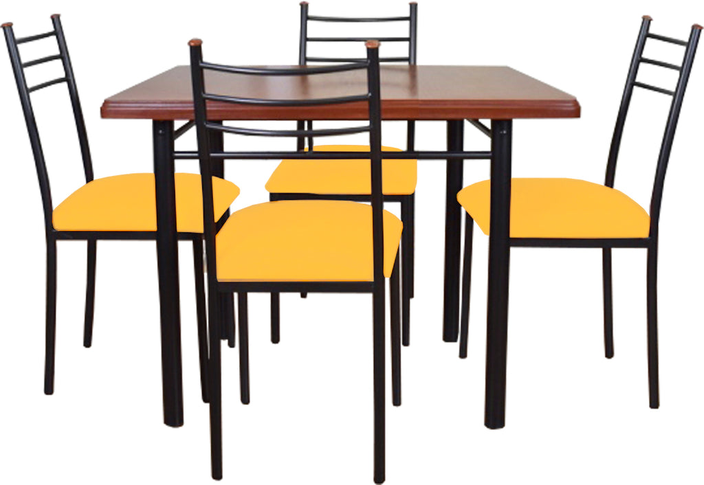Comedor Ranco 4 Sillas Mostaza