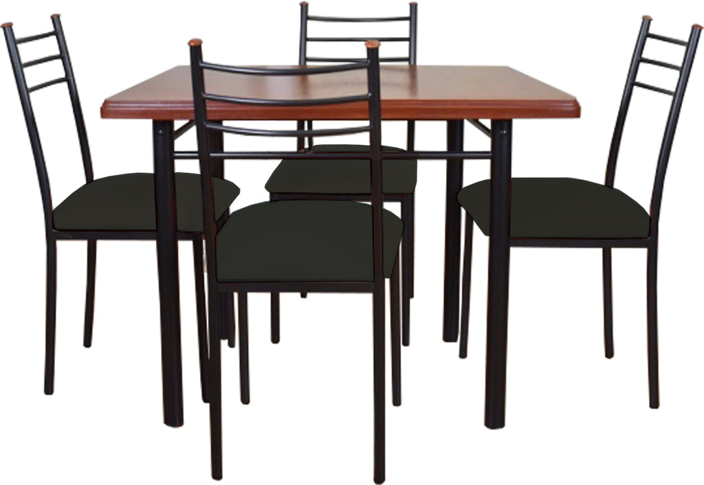 Comedor Ranco 4 Sillas Negro