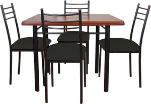 Comedor Ranco 4 Sillas Negro