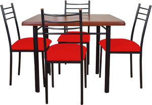 Comedor Ranco 4 Sillas Rojo