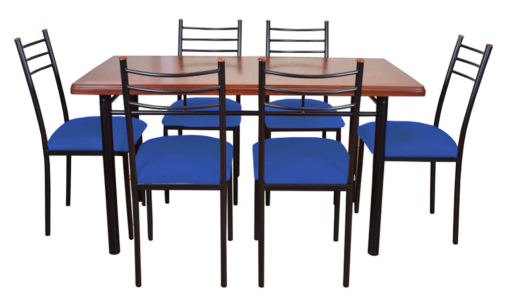Comedor Ranco 6 Sillas Azul