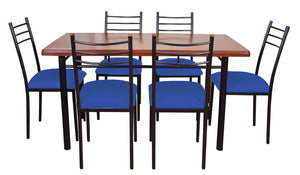 Comedor Ranco 6 Sillas Azul