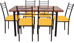 Comedor Ranco 6 Sillas Mostaza