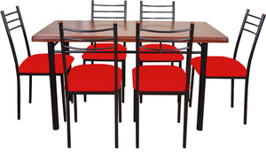 Comedor Ranco 6 Sillas Rojo