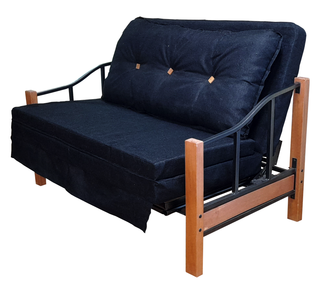 Sofá Futón Cama Ranco Negro