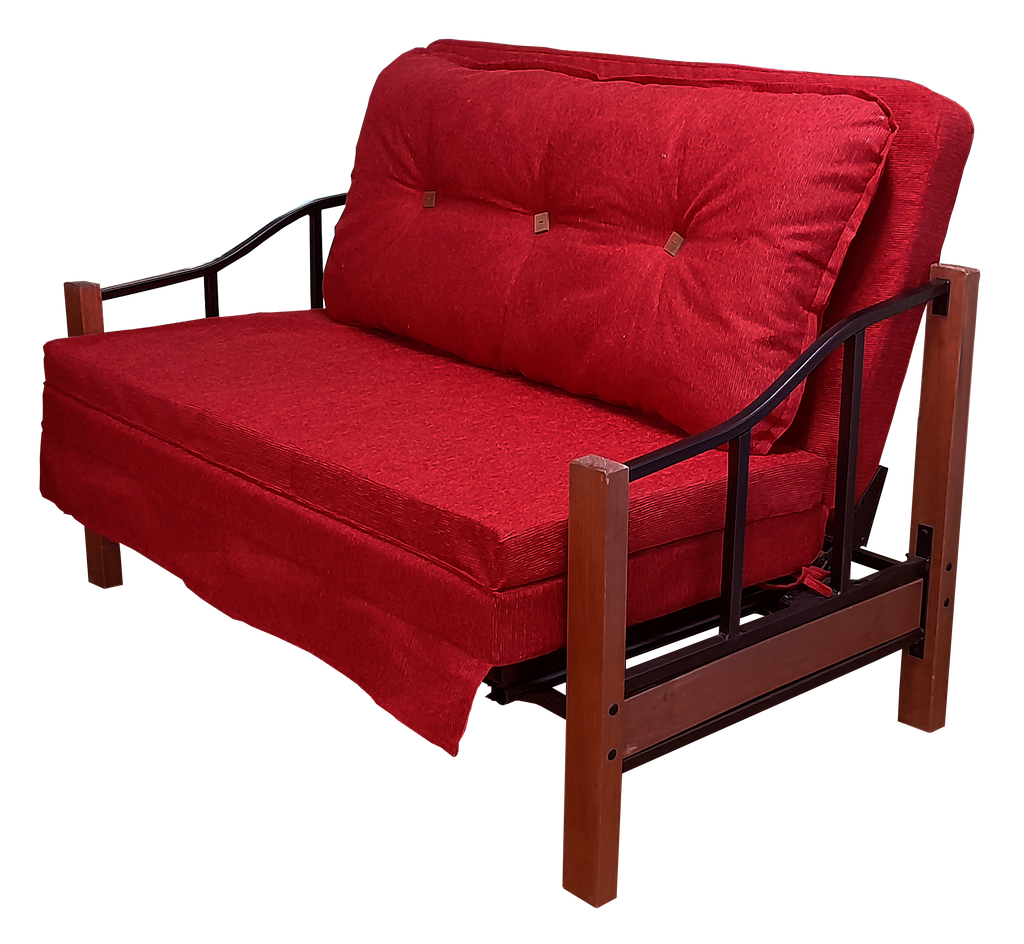 Sofá Futón Cama Ranco Rojo